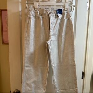 Old Navy Metallic Silver Jeans